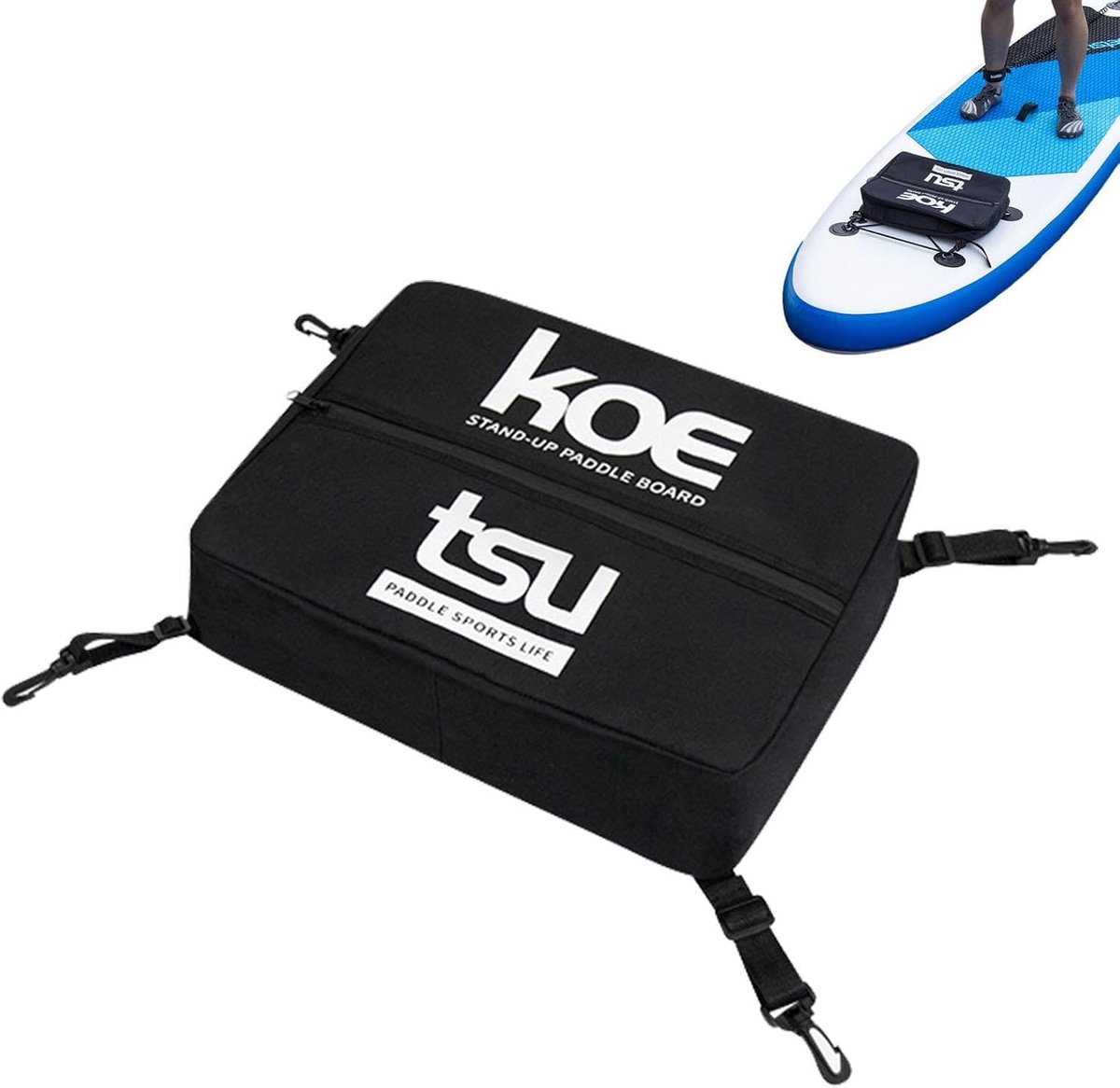 Paddlekoeler - Isolatie tas - Dranken koel houden - Waterdichte ritssluiting - 40 x 30 x 10 cm - Zwart