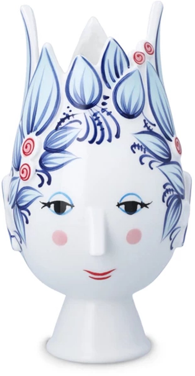 Bjørn Wiinblad Titania vaas H25cm D15.5cm blauw