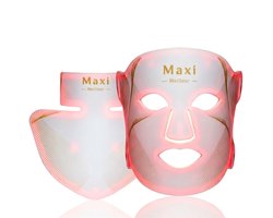 Maxi Meilleur® Nova Series Full Set - Red Light Therapy - Led Face mask white - huidverjongingsapparaat gezicht - rood licht therapie - infraroodtherapie - collageen masker - LED Gezichtsmasker voor gezicht, hals & borst