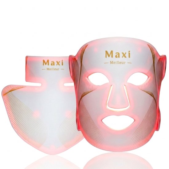Maxi Meilleur® Nova Series Full Set - Red Light Therapy - Led Face mask white - huidverjongingsapparaat gezicht - rood licht therapie - infraroodtherapie - collageen masker - LED Gezichtsmasker voor gezicht, hals & borst