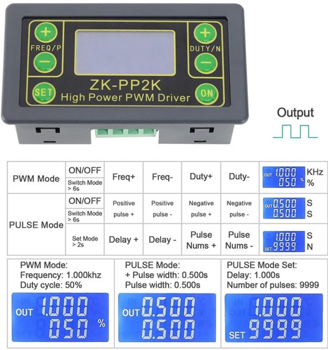 Snelheidsregelaar Allecto - DC 3,3-30v met LCD-display