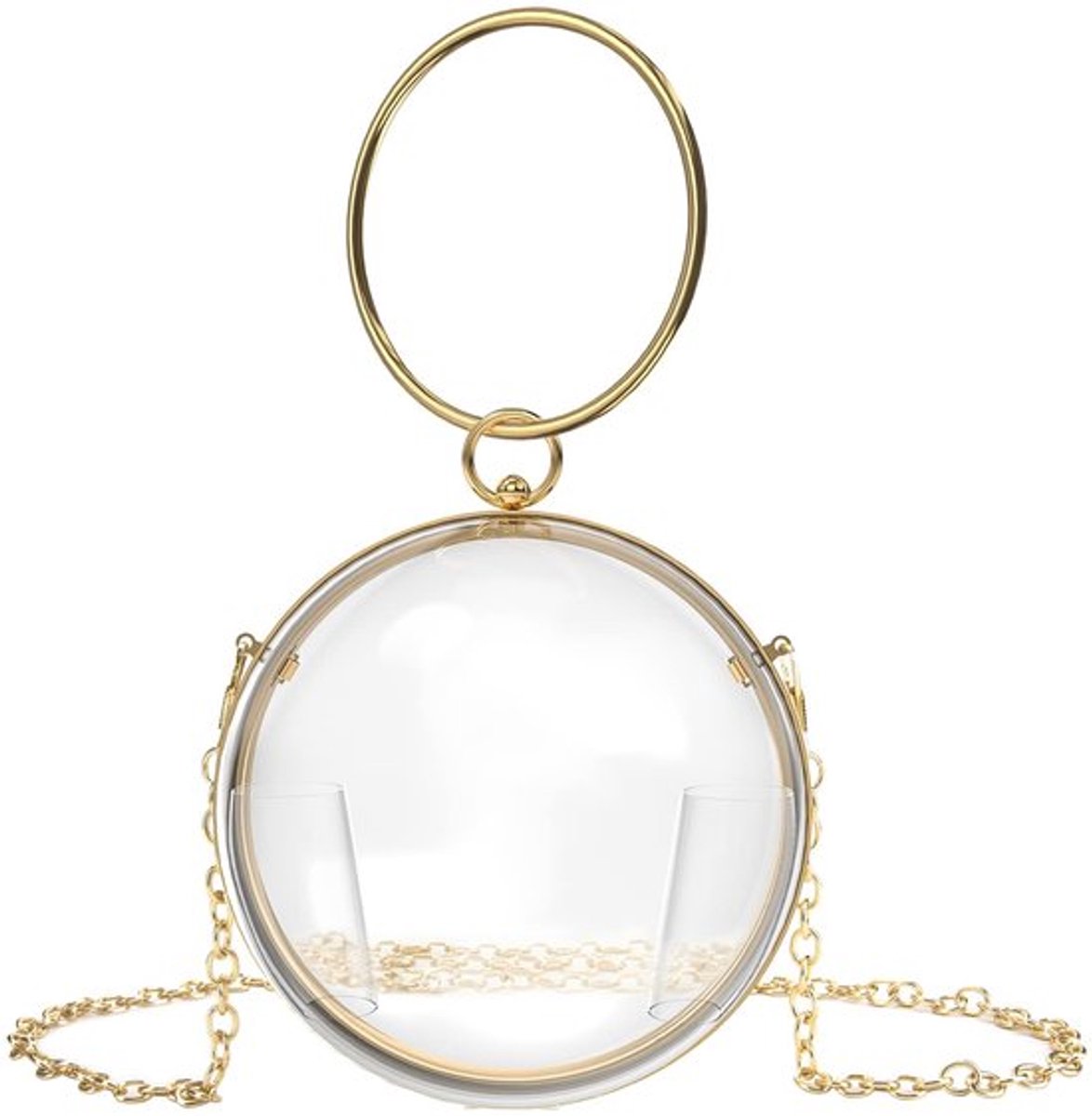 Transparante Clutch - Round Ball Stijl - Modieus - 14 cm - Handtas voor