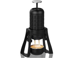 Draagbare Koffiezetapparaat - Handpers Espresso - Koffie Maken Buiten - 15-20 Bar Druk - 23 cm - Zwart