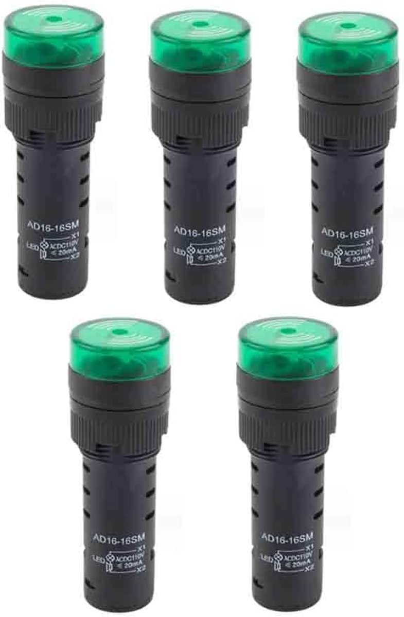Alarm Buzzer - Signaal Indicator - Veiligheid Meldingen - Geluid en Licht - 5 Stuks - Groen