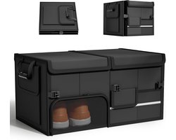 Kofferbak Organizer - Auto Opbergbox - Auto Opruimen - Waterdicht Met Deksel - 60L Capaciteit - Zwart