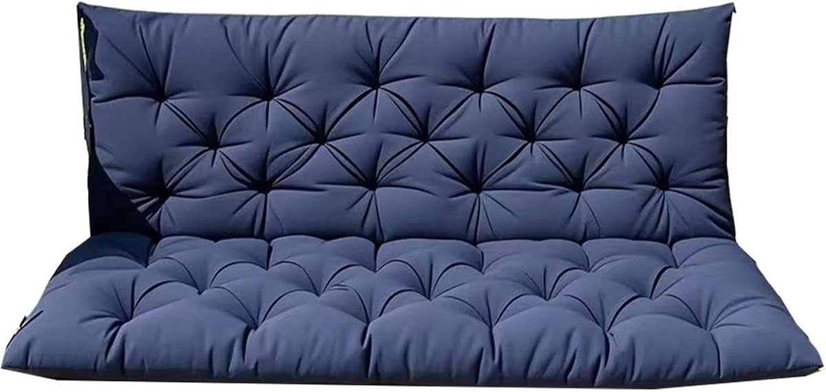 Schommelkussen Buiten - Bankkussen Terras - Buiten Zitten - Waterdicht Duurzaam Materiaal - 150 x 100 cm - Donkerblauw
