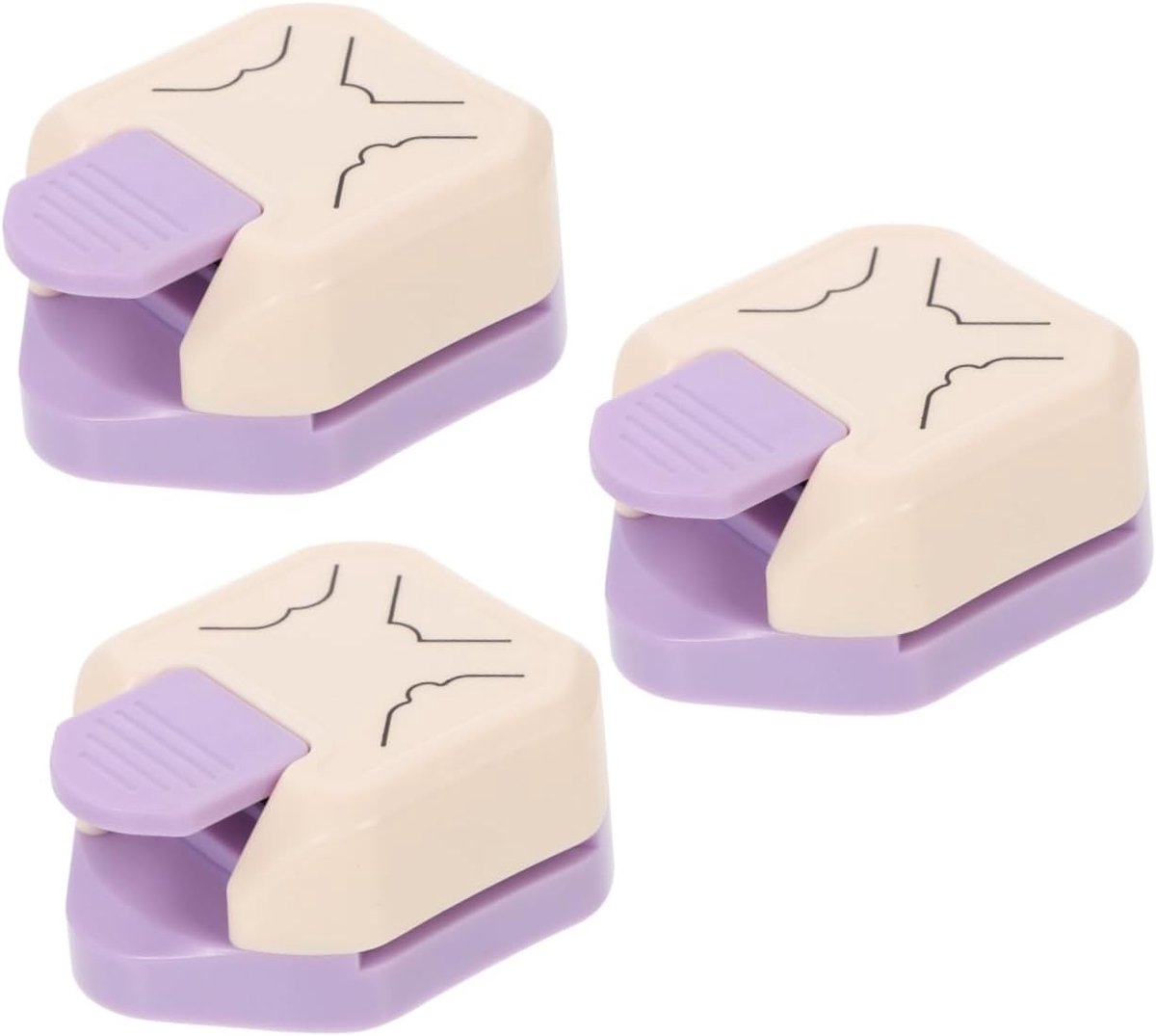 Papier Pons Set - Hoekpons Cirkelsnijder - Kaarten Maken - Zuivere Sneden - 3 stuks - As Shown