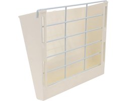 Hooi Houder - Voerbak Kleine Dieren - Voorkomen Voedselverspilling - Meerdere Voer Gaten - 22.3 cm - Beige