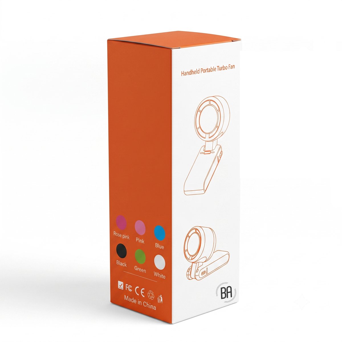 Best Active Mini Handventilator - Kleine Ventilator Oplaadbaar - Draagbare & Opvouwbare Ventilator met 5 Standen, Digitaal Display & 800 mAh Accu - Voor Thuis, Kantoor & Onderweg - Mintgroen — afbeelding 5