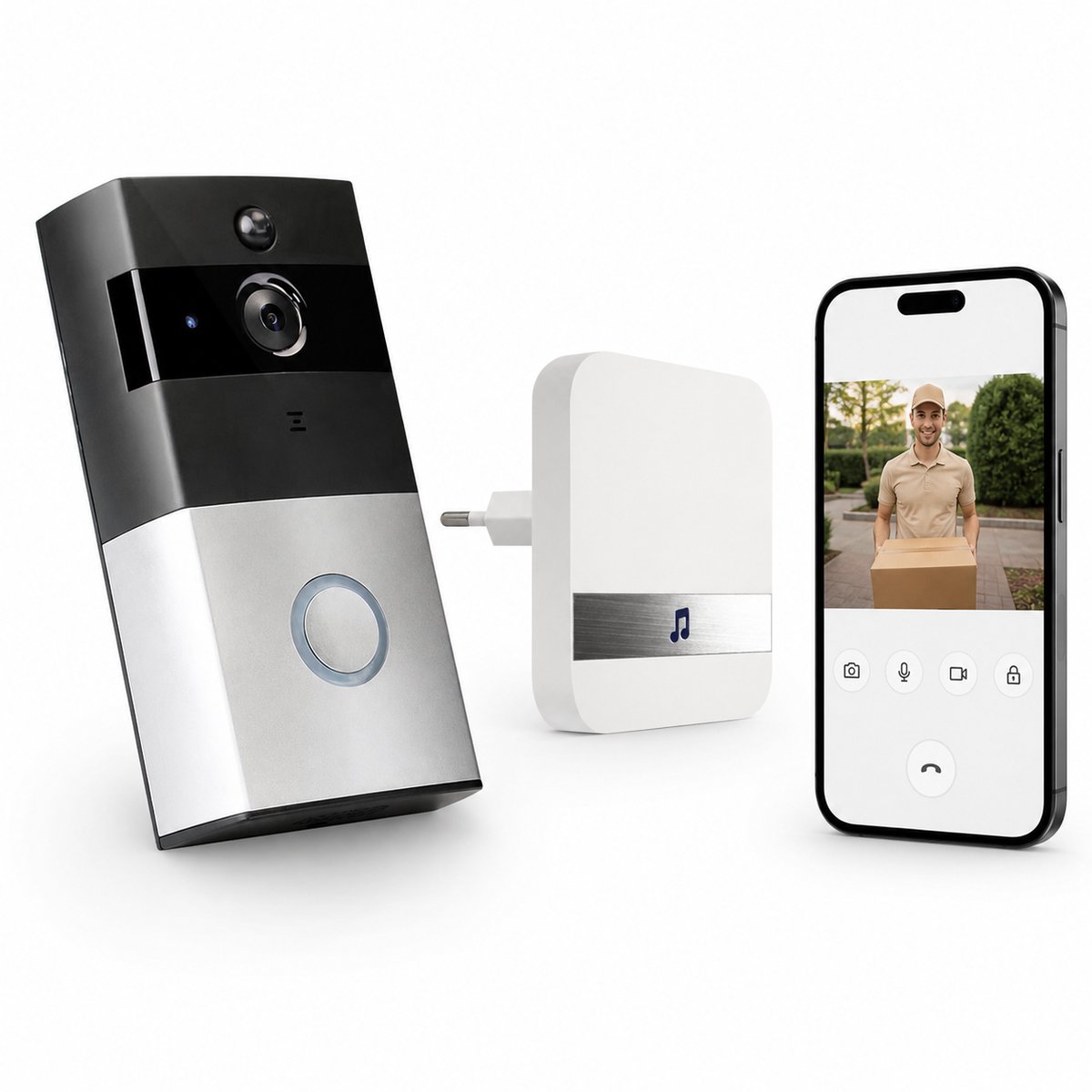 Millarco Video Deurbel met WiFi en 720p HD Camera - Millarco International A/S - €29,99