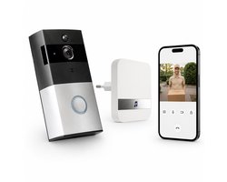 HOME It® Video Deurbel met WiFi & App - 720p HD Camera - Bewegingsdetectie - 2-Weg Audio - Nachtzicht - IP33