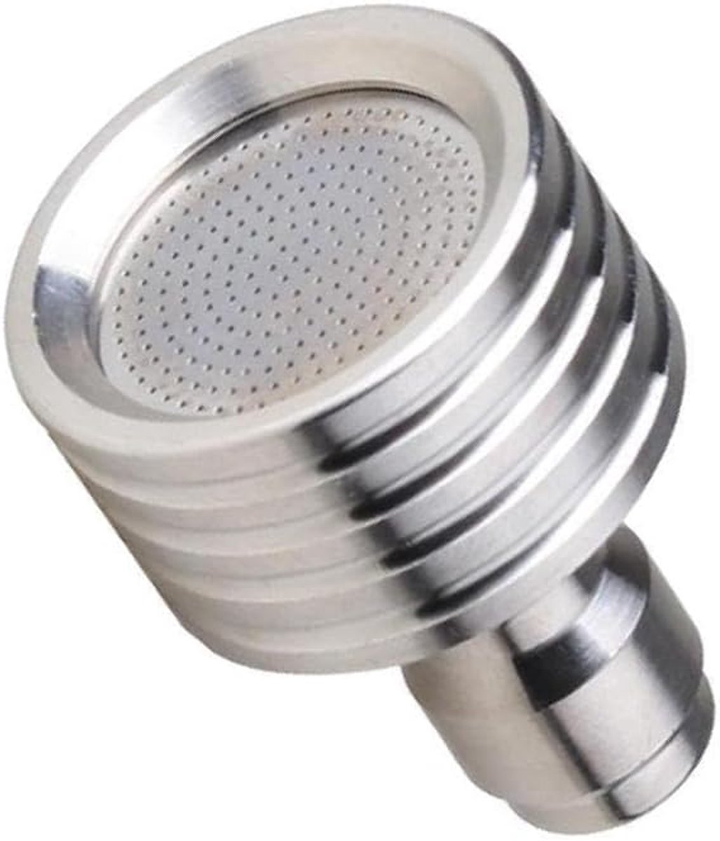 Hogedruk Sproeikop - Reinigingskop - Auto en tuin - Roestvrij staal - 1/4 inch - Zilver
