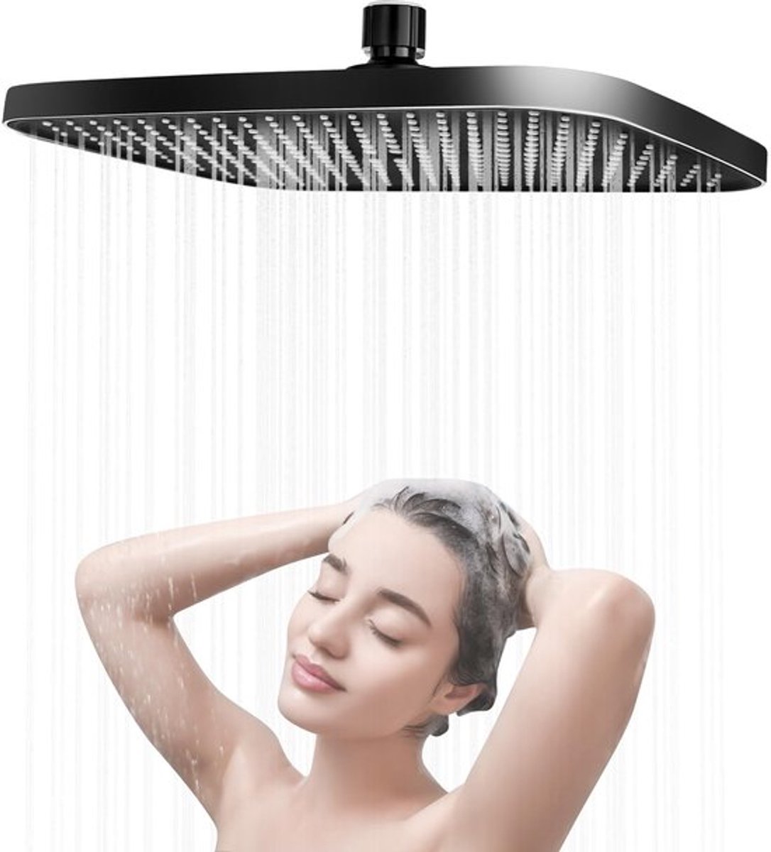 NTHProducts - Rain Shower Head - 14 Inch - Waterbesparend - Vierkant - Verstelbaar