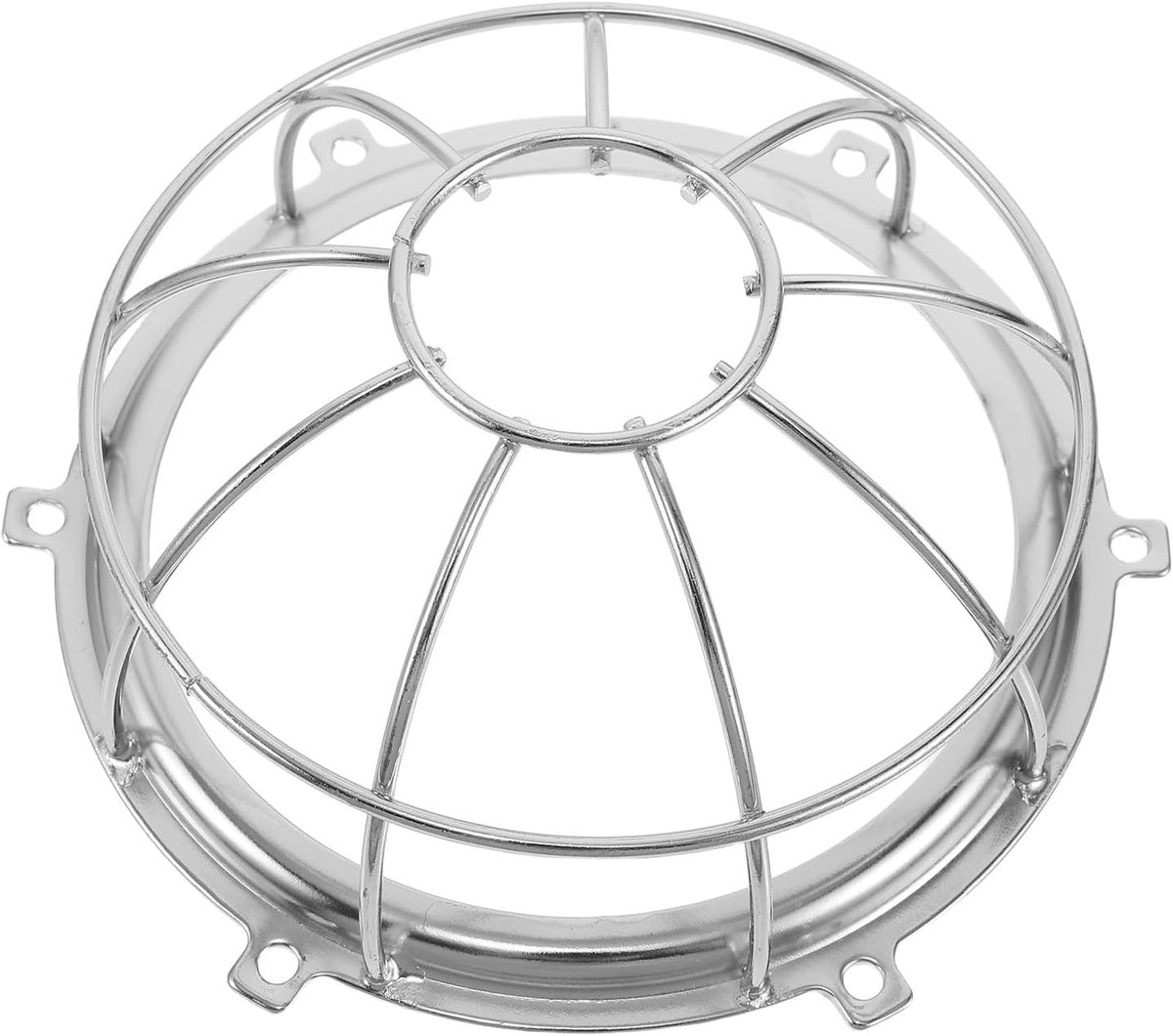 Brandbluskop Beschermer - Veiligheidsbehuizing Rookmelder - Botsing Voorkomen - Duurzaam Metalen Frame - 17.3 x 17.3 x 7 cm - Zilver