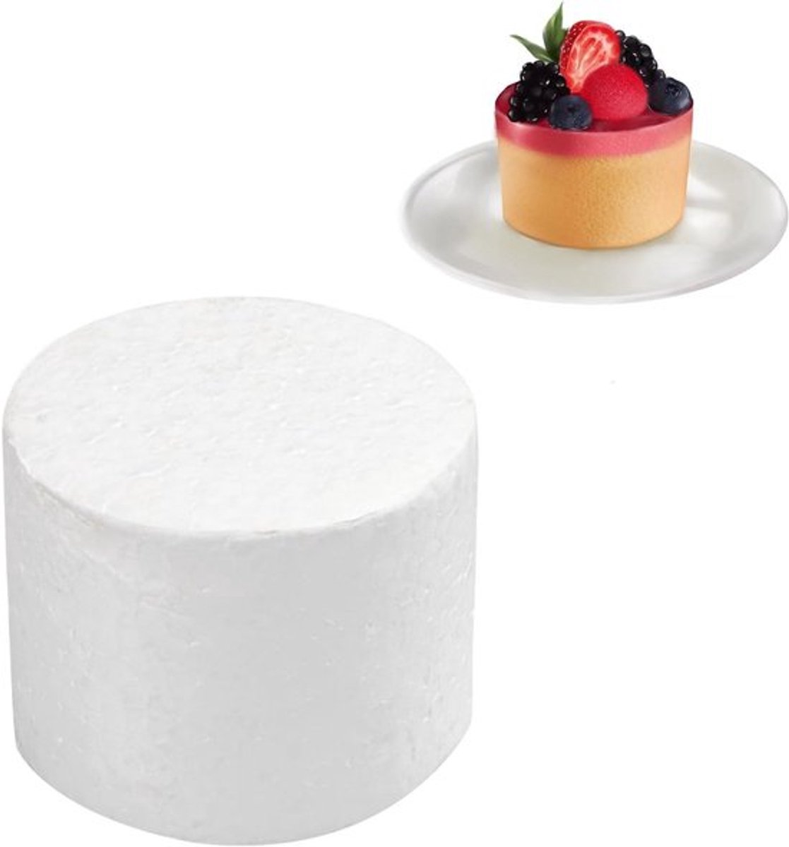 Allecto Plus - Dummy Taart van Piepschuim 7 cm - Kunstschuim Taartmodel voor