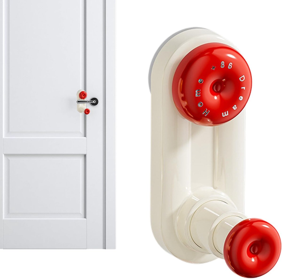 Deurstopper Veiligheid - Deurblokkade Extra - Extra Beveiliging - Stille Werking Anti-diefstal - 16x7x7 cm - Uniek