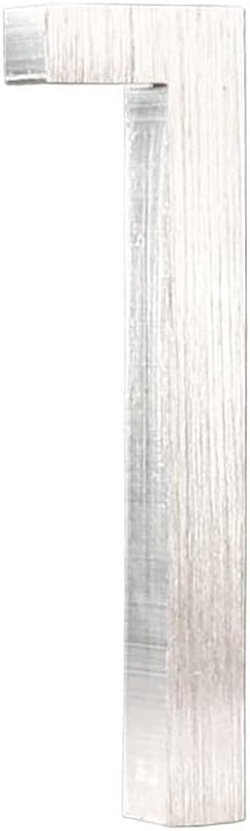Metalen Huisnummer - Adresbord Zwevend - Huis Identificatie - Strakke Moderne Stijl - 15cm Hoog - Zilver