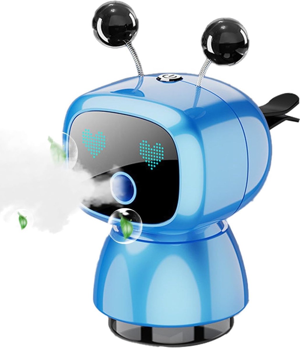 Auto Luchtverfrisser - Ventilatie Clip - Comfortabele Reis - Robot Aromatherapie - 6.5x6.5x13.5cm - Zwart