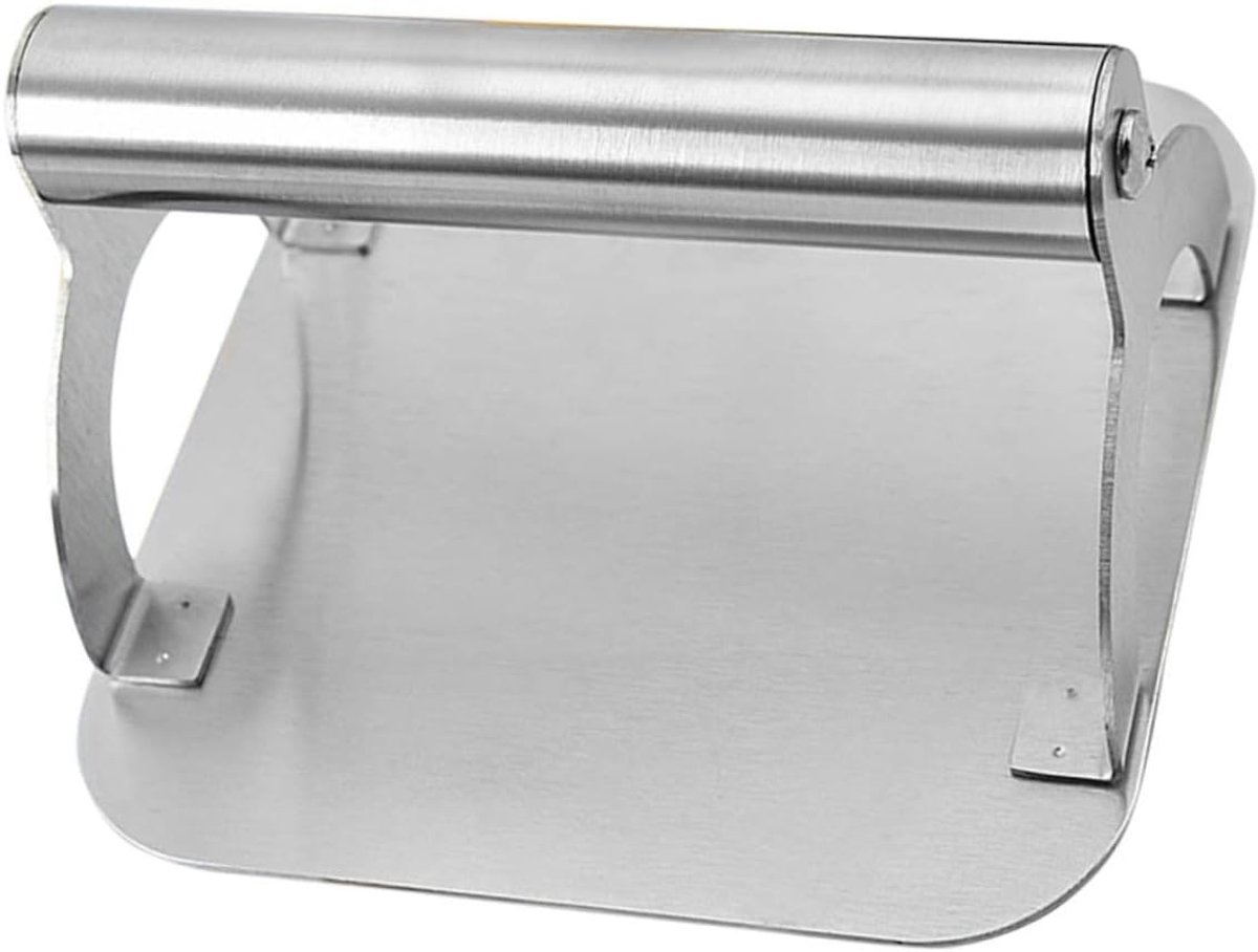 Burgerpers Patty Maker - Vleespers Vorm - Burgers Maken - Antiaanbaklaag - 14 x 14 cm - Zilver