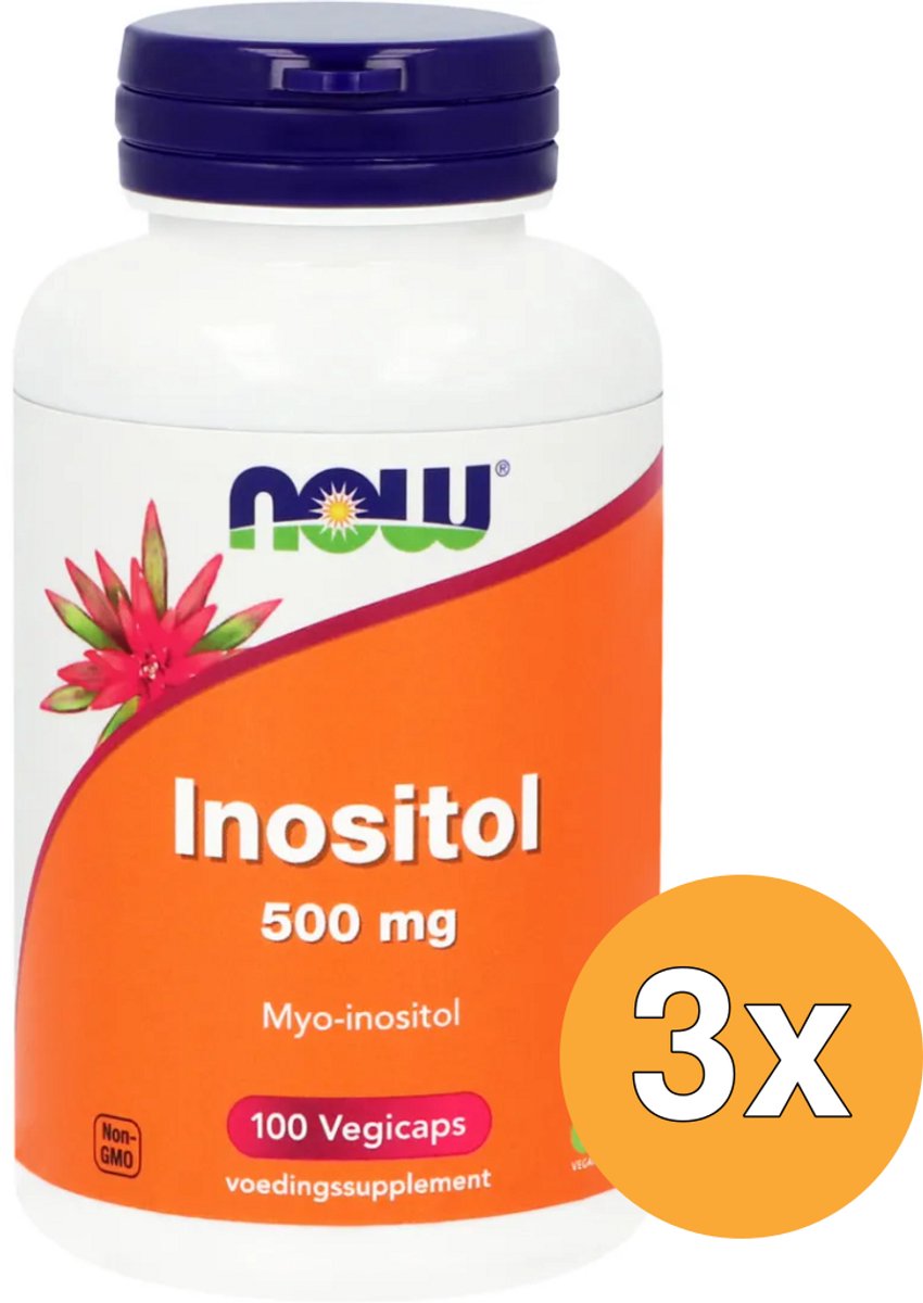 3x Now Inositol 500 mg (100 vega capsules)