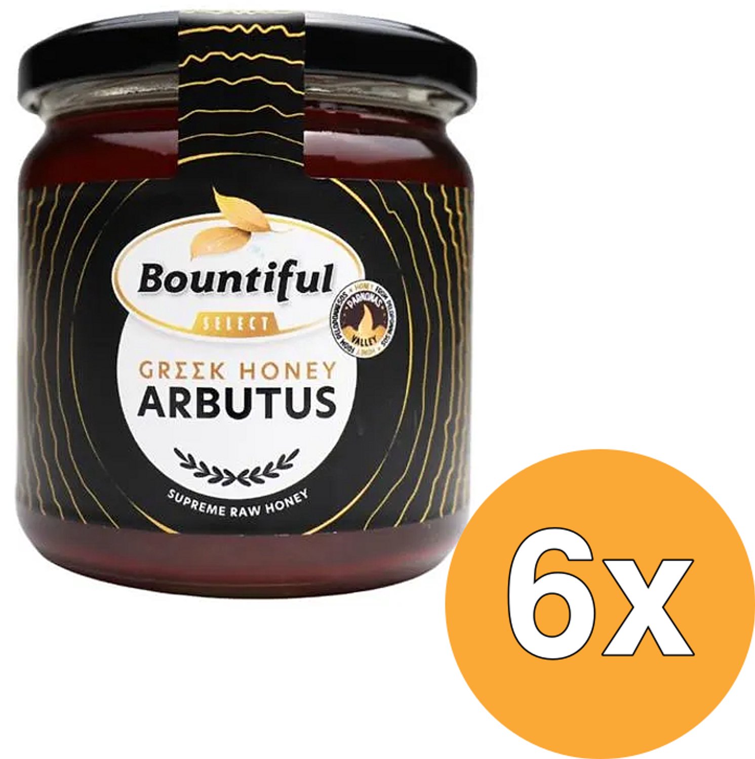 6x Bountiful Griekse Rauwe Honing Arbutus (500 gr)