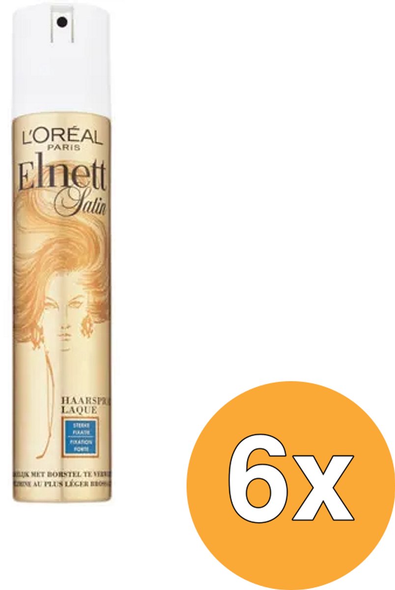 L'Oréal Paris Elnett Satin - Sterke Fixatie Haarlak - 6 x 200ml