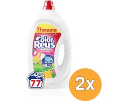 Witte Reus Wasmiddel Color Reus Gel 77 Wasbeurten - 2 x 3,465 liter - Voordeelverpakking