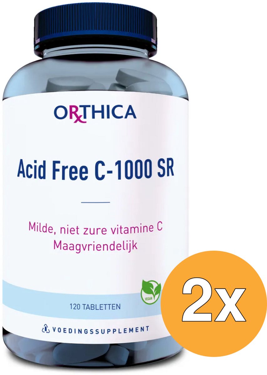 2x Orthica Acid Free C-1000 SR (120 tabletten)