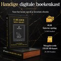 De SwayTosh Nova Smart e-reader in de verpakking, met specificaties zoals 6 inch display en 32GB SD-kaart.