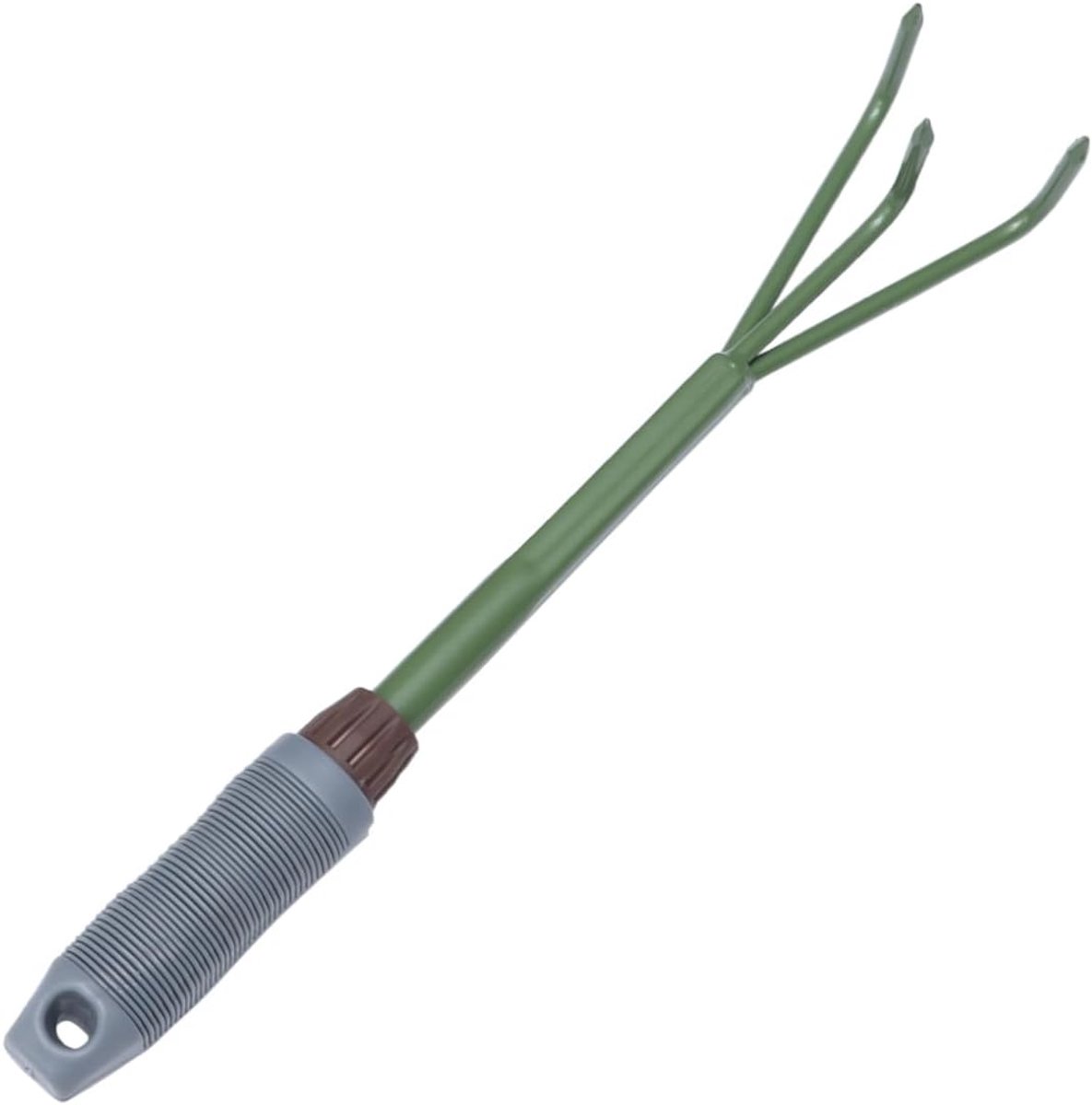 Drietandige Tuinhark - Stevige Hark - Grond Losmaken - Lichtgewicht Staal - 35 x 35 cm - Groen