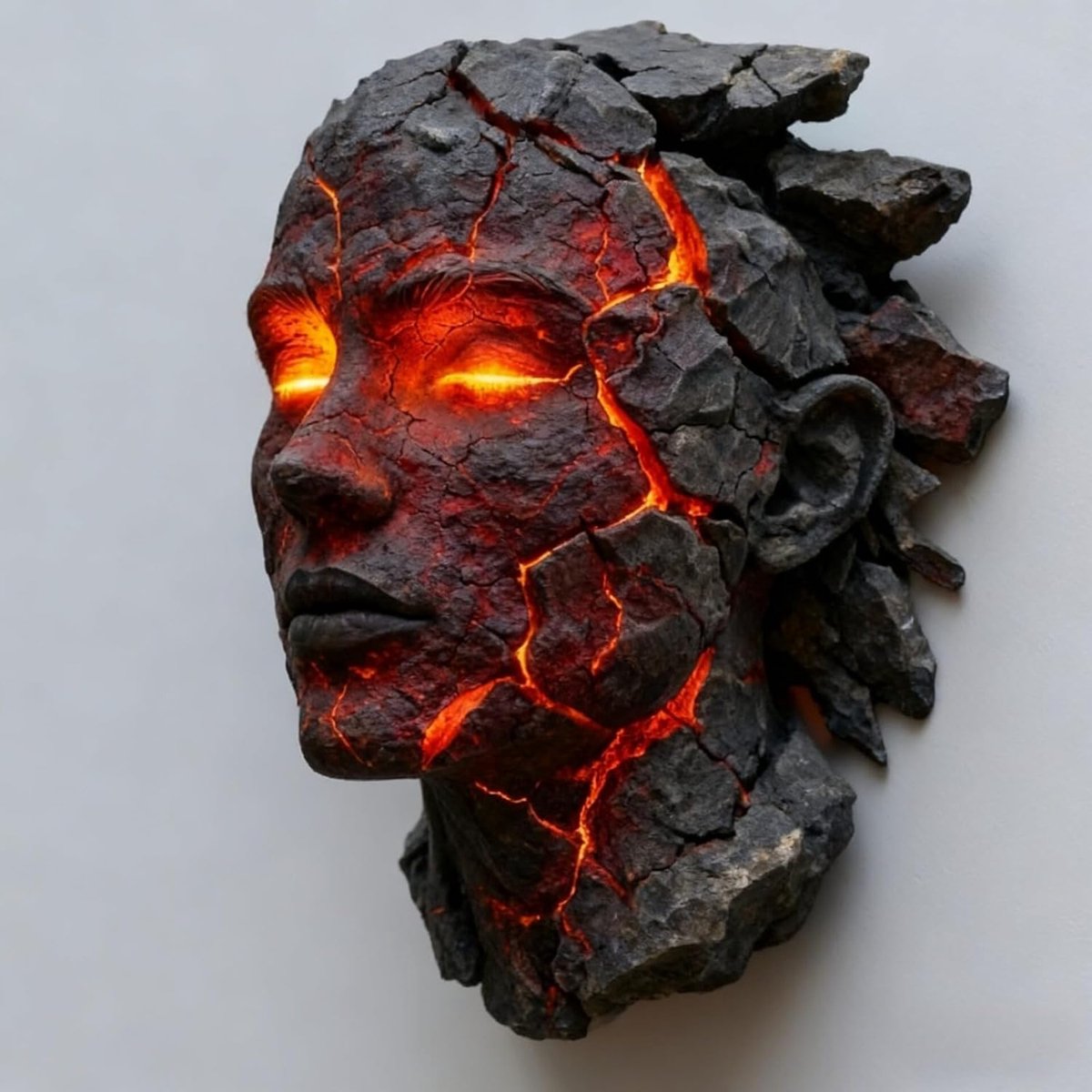 Kraftverdia® Cracked Soul Wandlamp Decoratie – 3D Gebarsten Kunst LED Wandlicht – Sfeervol