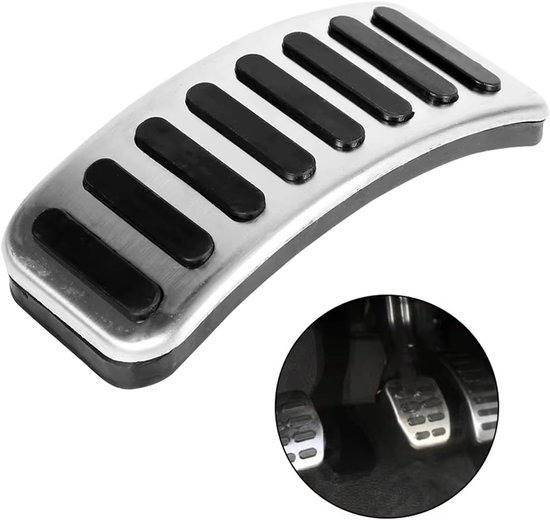 Pedaal Covers Set - Pedalen Set Auto - Verbeter Rijcomfort - Antislip Oppervlak - 3 Stuks - Zilver — afbeelding 4