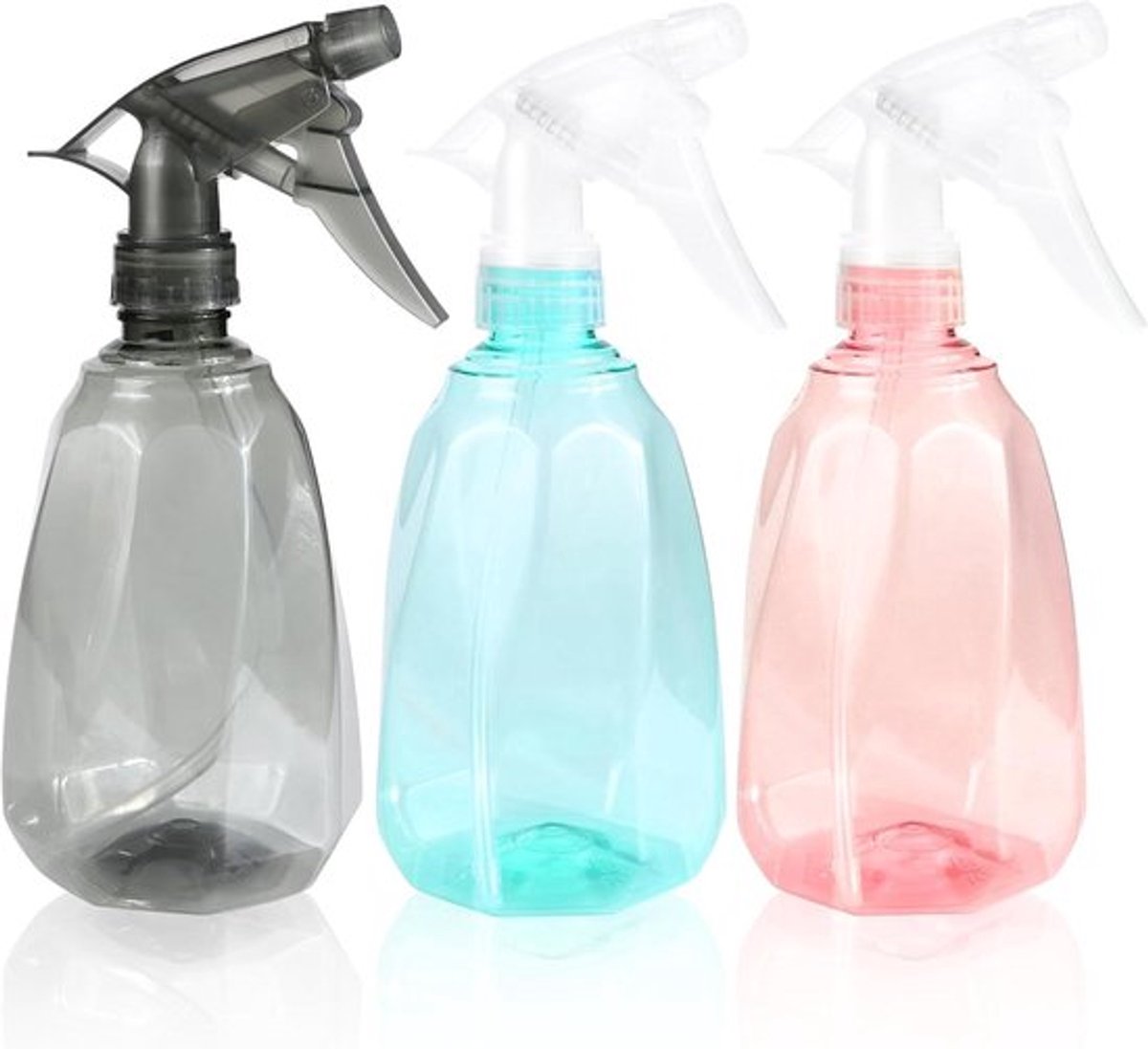 Plantenspuitflessen 500 ml, set van 3 transparante=inovra plus