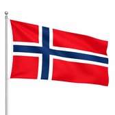 Het Vlaggenschip - Vlag Noorwegen - 90 x 150 centimeter - Noorse Vlag