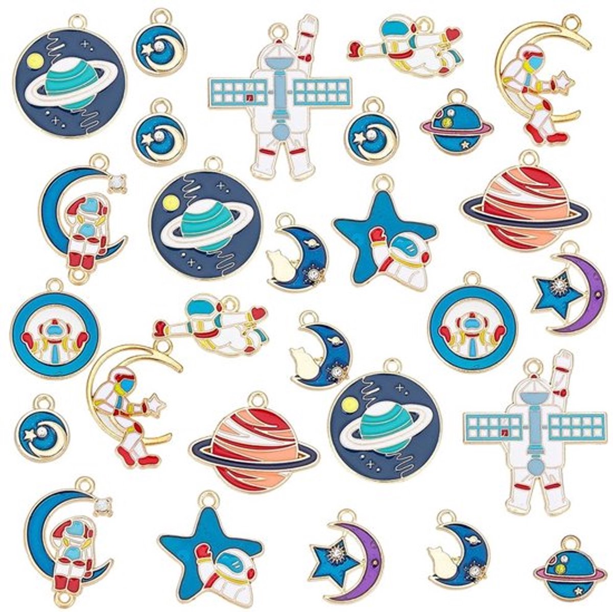 Vt products - Charm Hanger Set - Ruimte Thema Hangers - 48 Stuks