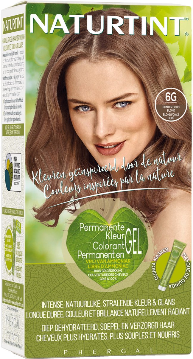 Bol.com 6G Donker Goud Blond - NATURTINT - 170ml - Vegan - Ammoniakvrij - BioBased Certified - Microplastic FREE aanbieding