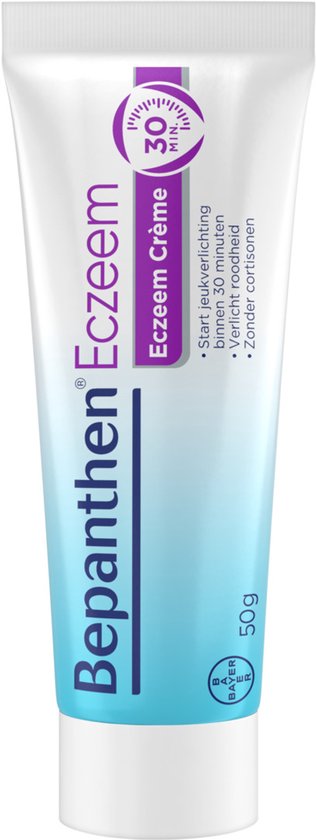 ​Bepanthen Eczeem Crème 50 gram | Verlicht Jeuk en Roodheid bij Mild tot Matig Eczeem | Ondersteunt Huidherstel met Dexpanthenol | Vrij van Cortisonen en Parfum​