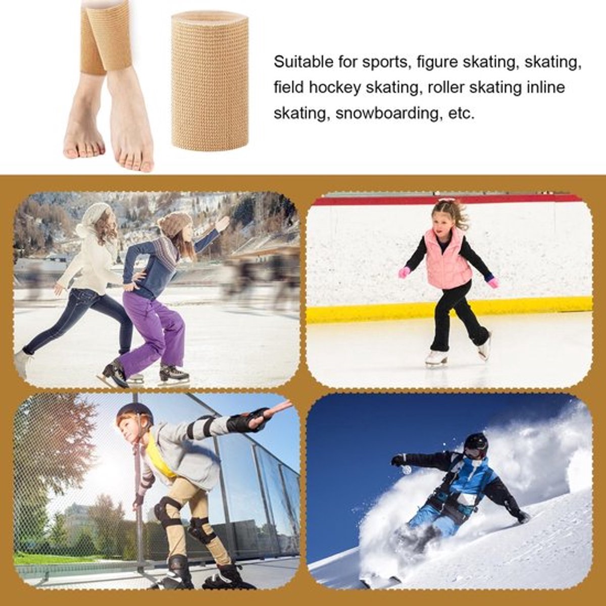 Enkelgelpads - Dailygoods- Enkelbeschermer Huidskleur