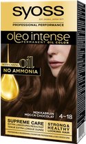 Syoss Oleo Intense 4-18 Haarverf - Mokkabruin - Permanente Haarkleuring - Ammoniakvrij - Met Voedende Oliën - 100% Grijsdekking - Langdurige Kleur - 1 stuk