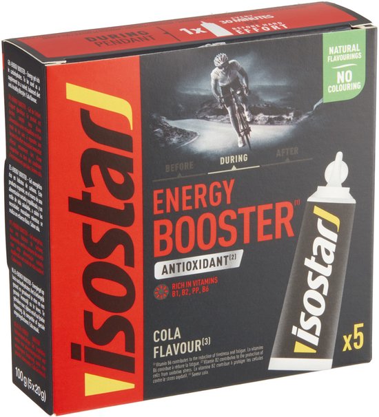 Isostar Energy Booster - Koolhydraatrijke energiegel - Cola - 5 x 20 gr — afbeelding 5