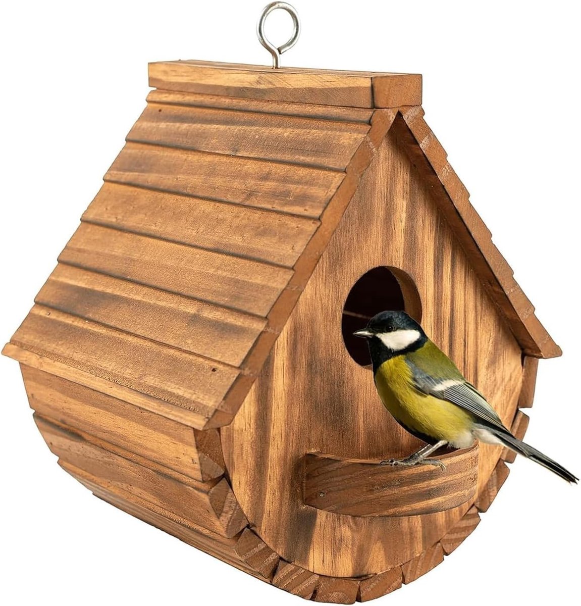 Vogelhuisje - Houten Constructie - Weerbestendig en Robuust - Eenvoudig te Reinigen - Voor Wilde Vogels