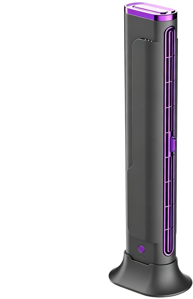 LISM-Desktop airconditioner - 14,57 inch draagbare torenventilator | ABS PC kunststof gevlochten luchtkoeler - Geen slang nodig, stille mini-airconditioner voor slaapkamers, kantoren, huizen, auto's en kamperen (grijspaars)