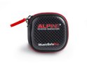 Zwart Alpine MusicSafe Pro etui met rode ritssluiting en schuine ritstrekker.
