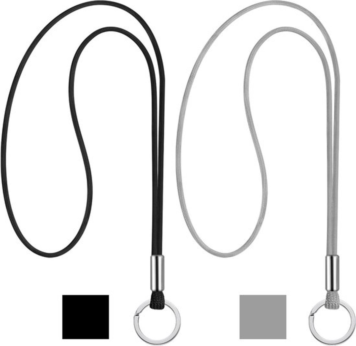 Badgehouders lanyard 2-pack voor sleutels en ID-kaarten - Inovra Plus