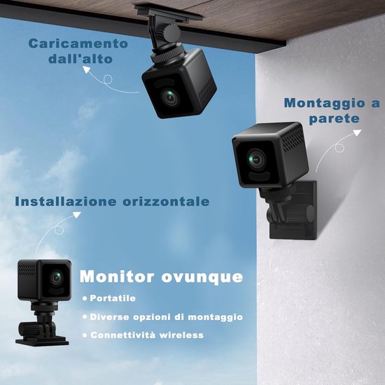 Mini Camera Wifi - Spy Camera Micro - Thuis Bewaken - Ingebouwde Magneet - 3.2cm x 3.2cm x 3.2cm - Zwart — afbeelding 2