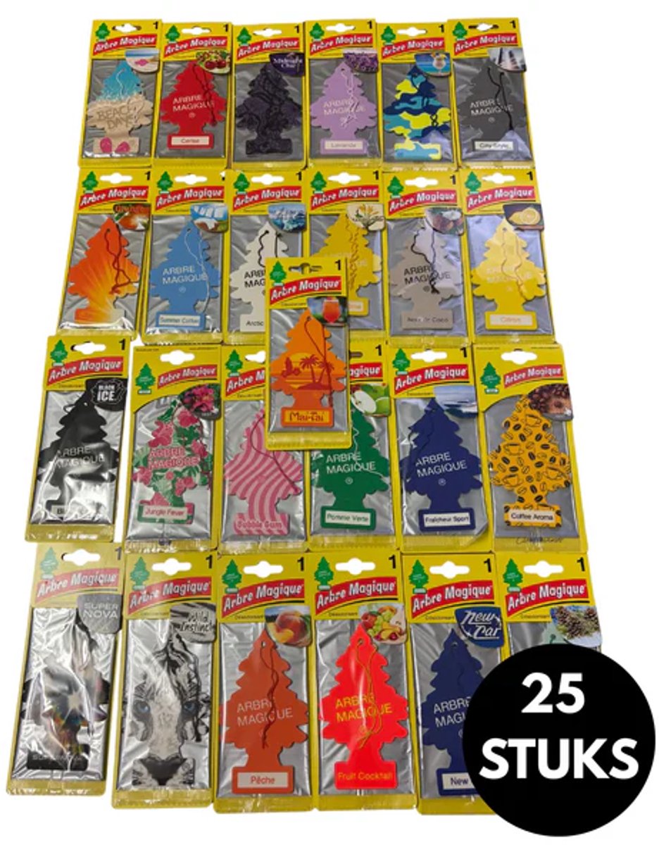Arbre Magique - Ultimate Pakket geurbomen V2 - 25 stuks