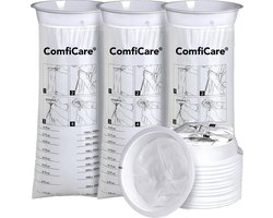 ComfiCare® Spuugzakjes 15 stuks - Braakzakjes - Kotszakjes - Spuugzakjes met ring - Spuugzakken 1L - Kotszakjes met ring - Spuugzak - Spuugzakjes onderweg - Overgeefzakjes - Met maataanduiding - Vomit bag 1000 ml - Wit