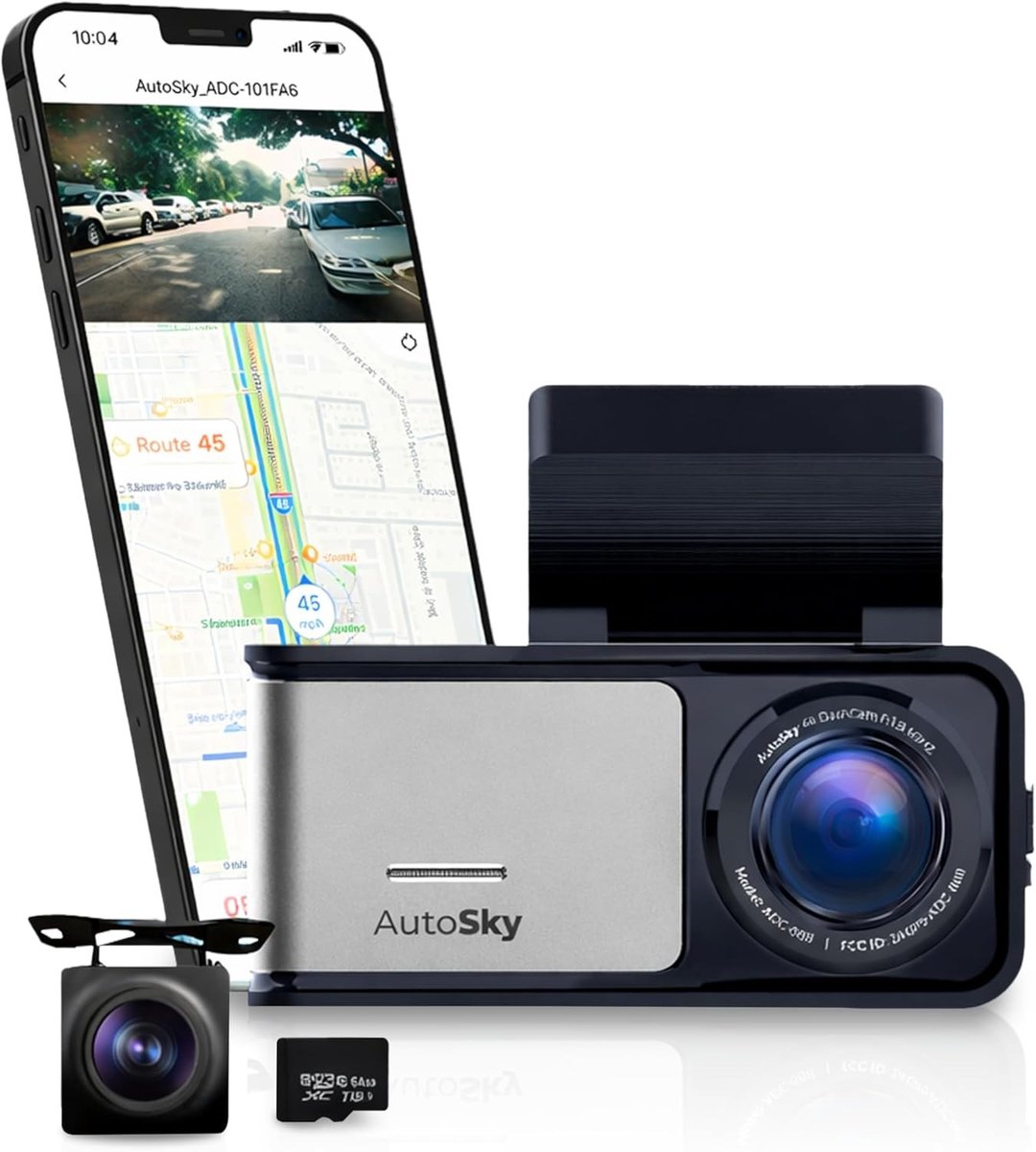 Dual Dashcam - 4K Ultra HD - Voor- en Achtercamera - GPS en WLAN - Voor Auto's