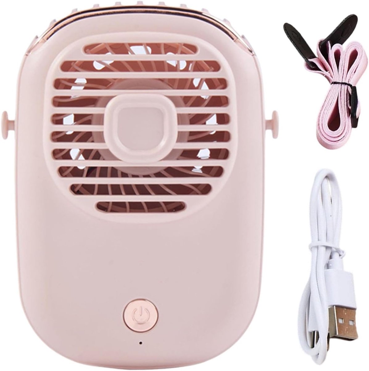 Nekventilator - Draagbare Fan - Persoonlijke Verkoeling - Stille Borstelmotor - 4D x 9.5W x 4H cm - Roze