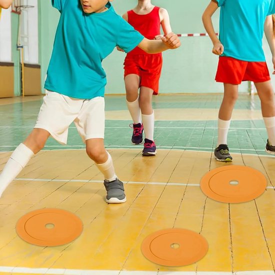 Platte Kegels - Markeer Schijven - Sport Training - Onderhoudsarm Ontwerp - 15cm Diameter - Oranje — afbeelding 5